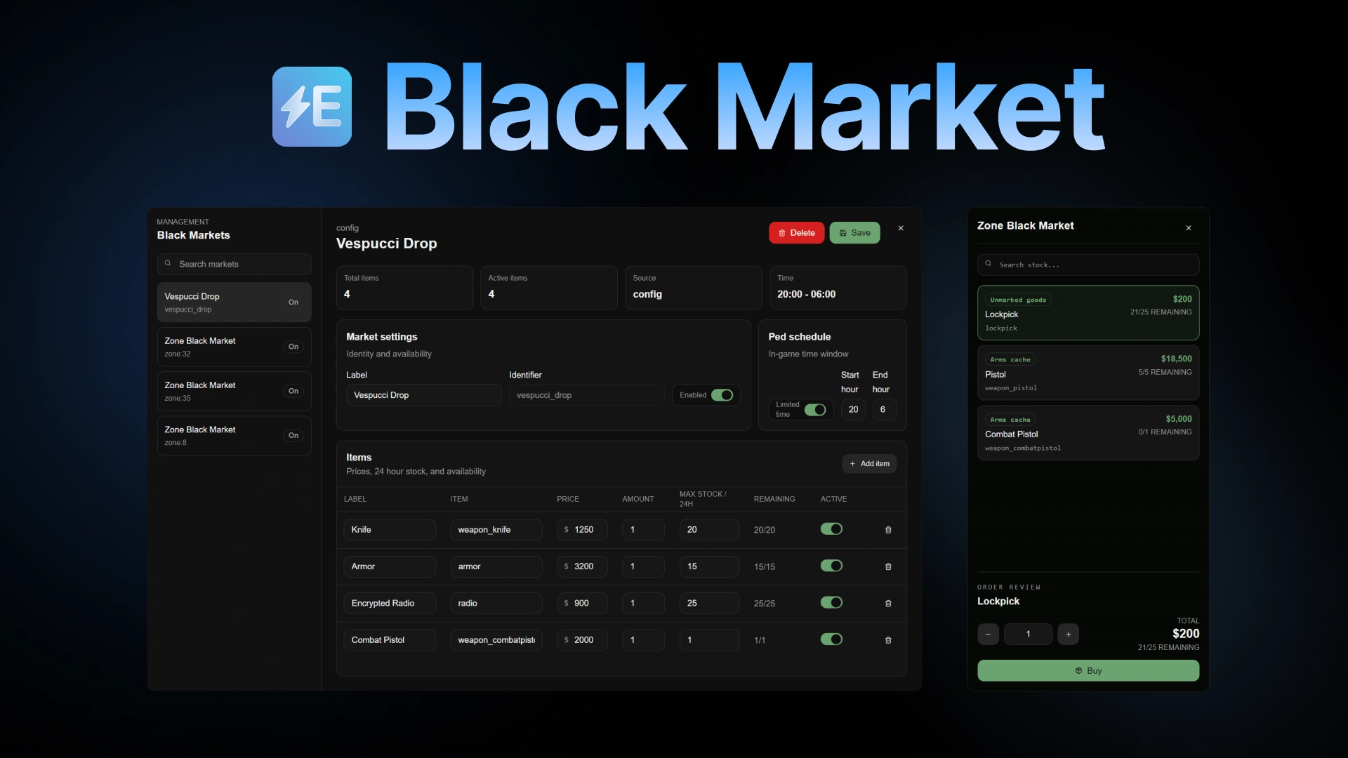 Electus Black Market product preview