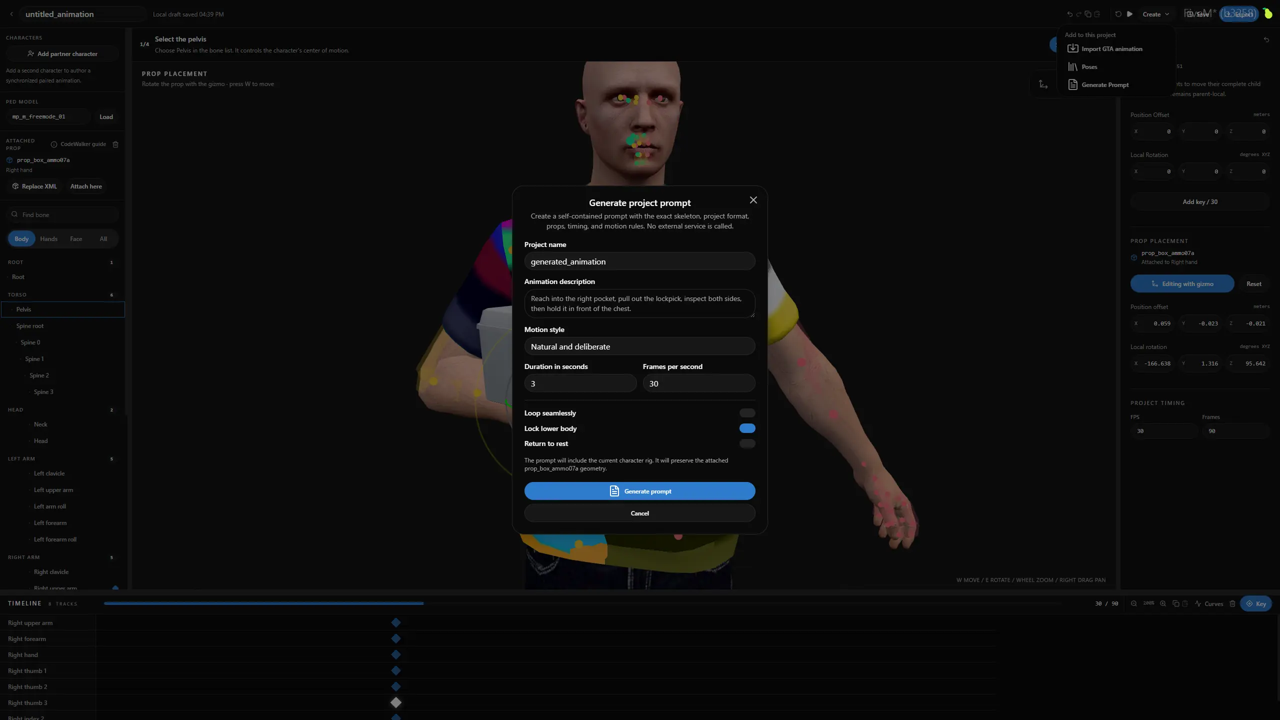 Electus Animation Creator: Prompt Generator